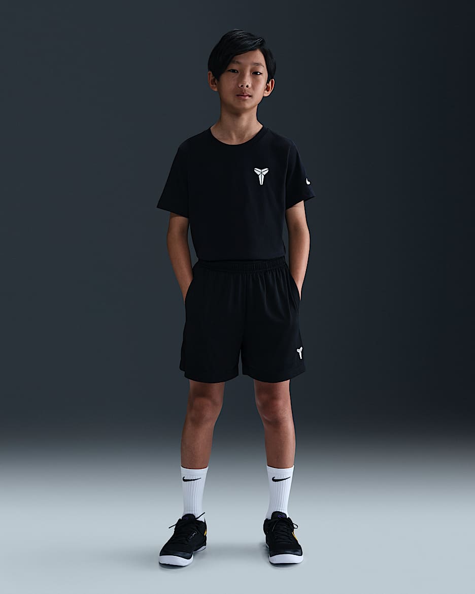 Kobe Older Kids' Dri-FIT Shorts - Black/Black/White