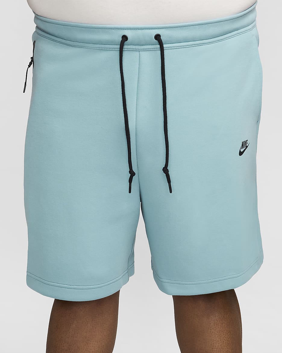 Short Nike Sportswear Tech Fleece pour homme - Denim Turquoise/Noir