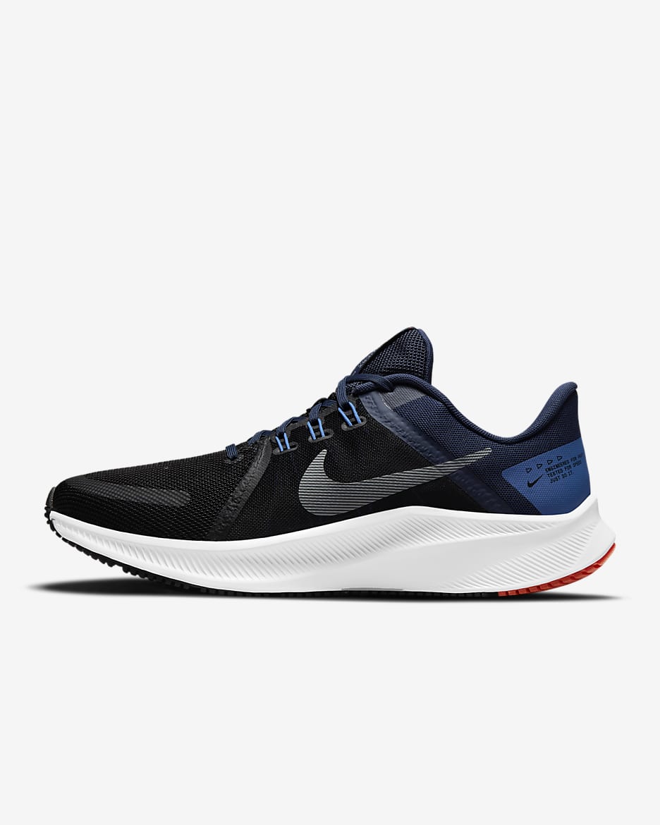 Nike Quest 4 Calzado de running en carretera para hombre - Negro/Azul marino medianoche/Hiperroyal/Gris humo claro