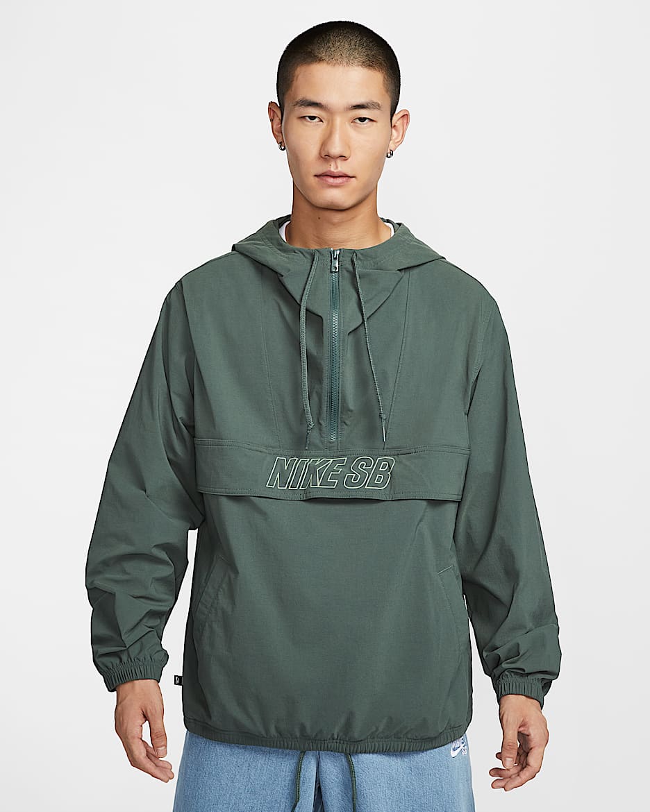 Nike SB Anorak Skate Jacket - Vintage Green/Oil Green
