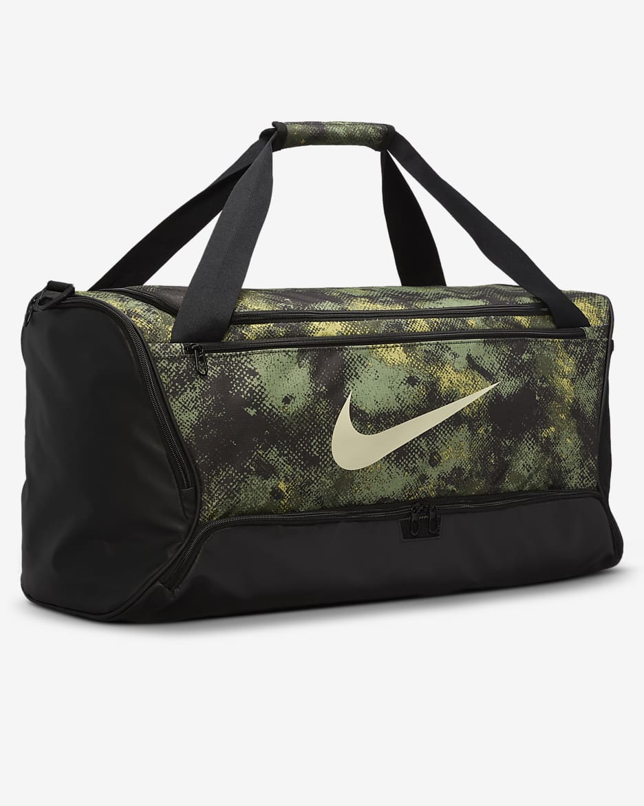 Sac de sport Nike Brasilia (taille moyenne, 60 L) - Oil Green/Noir/Coconut Milk