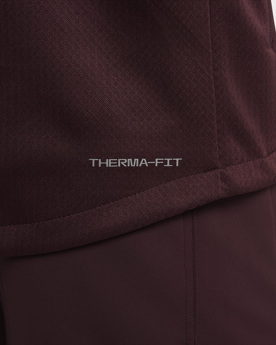 Nike Sphere Miler Men's Therma-FIT Water-Repellent Running Jacket - Burgundy Crush/Burgundy Crush