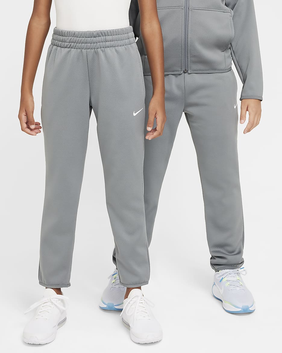 Nike Big Kids' Therma-FIT Winterized Training Pants - Smoke Grey/Smoke Grey/White