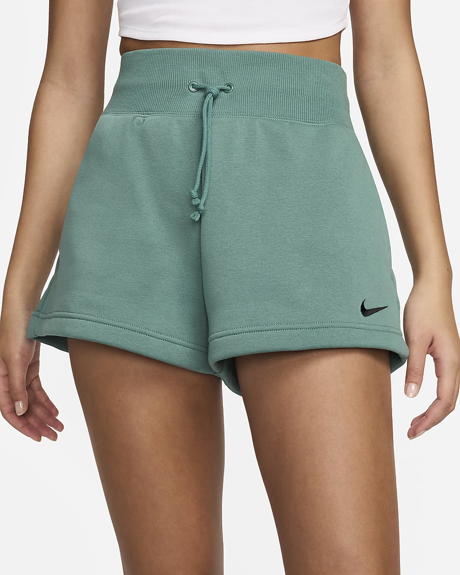 Shorts de ajuste holgado y tiro alto para mujer Nike Sportswear Phoenix Fleece - De costa a costa/Negro