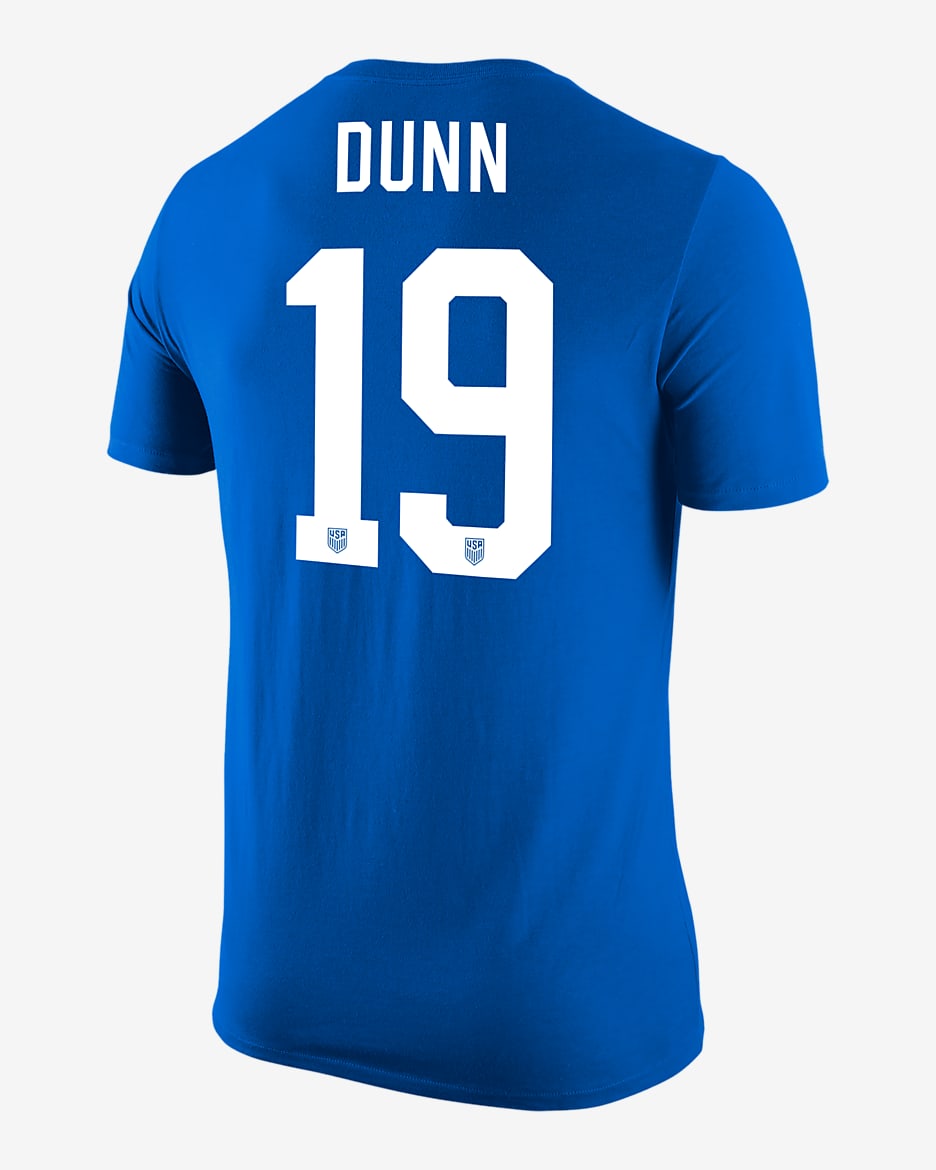 Playera de fútbol Nike para hombre Crystal Dunn USWNT - Royal juego