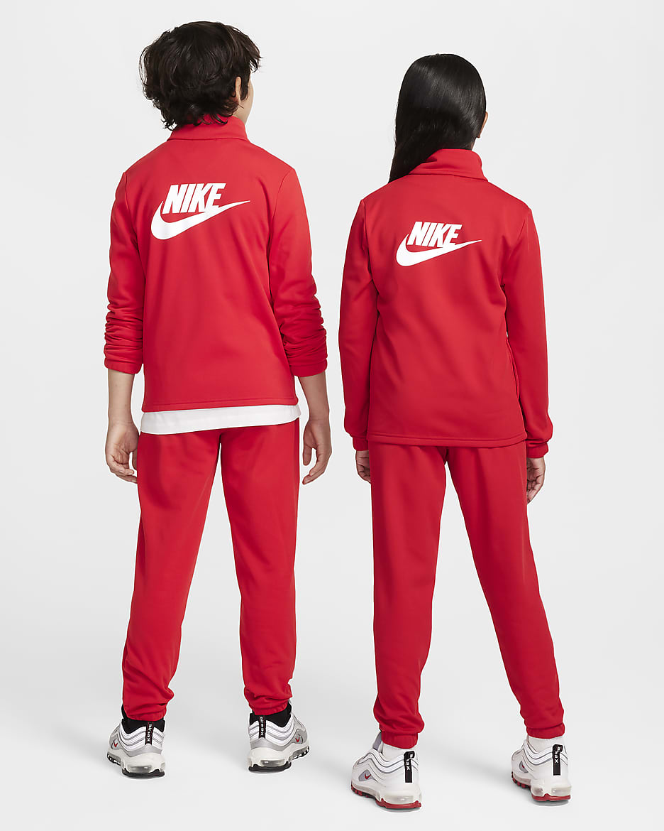 Nike Sportswear tracksuit til store barn - University Red/University Red/Hvit