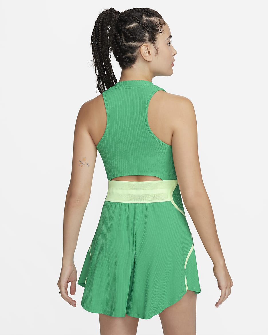 NikeCourt Slam Women's Dress - Stadium Green/Stadium Green/Barely Volt/White