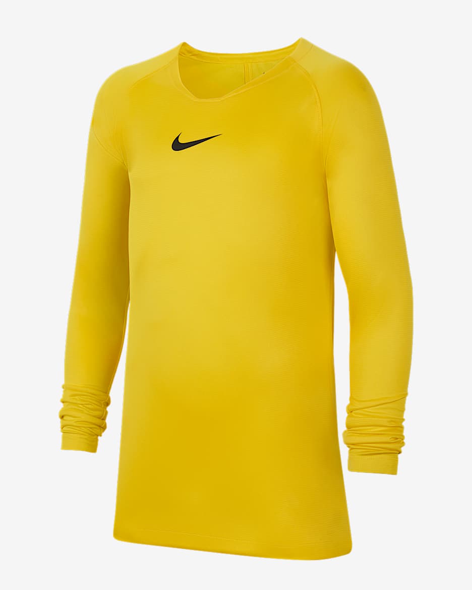 Nike Dri-FIT Park First Layer Kids' Soccer Jersey - Tour Yellow/Black