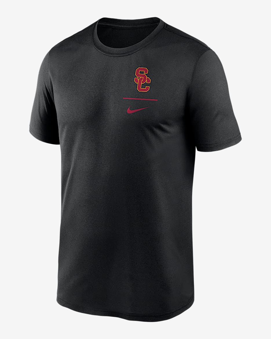 Playera universitaria Nike Dri-FIT para hombre USC Trojans Primary Logo Legend - Negro