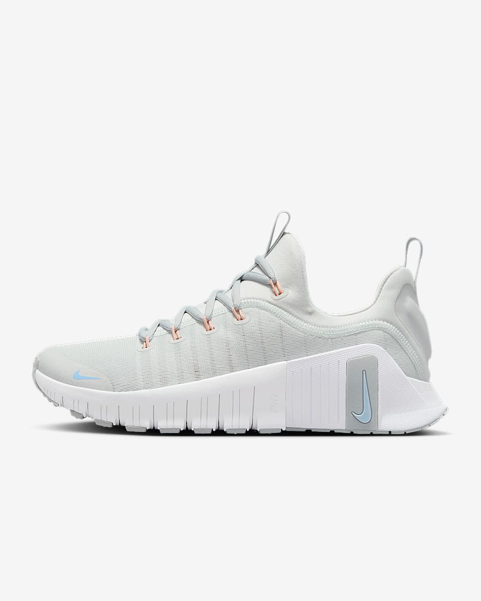 Nike Free Metcon 6 Women's Workout Shoes - Photon Dust/Light Smoke Grey/Summit White/Metallic Silver