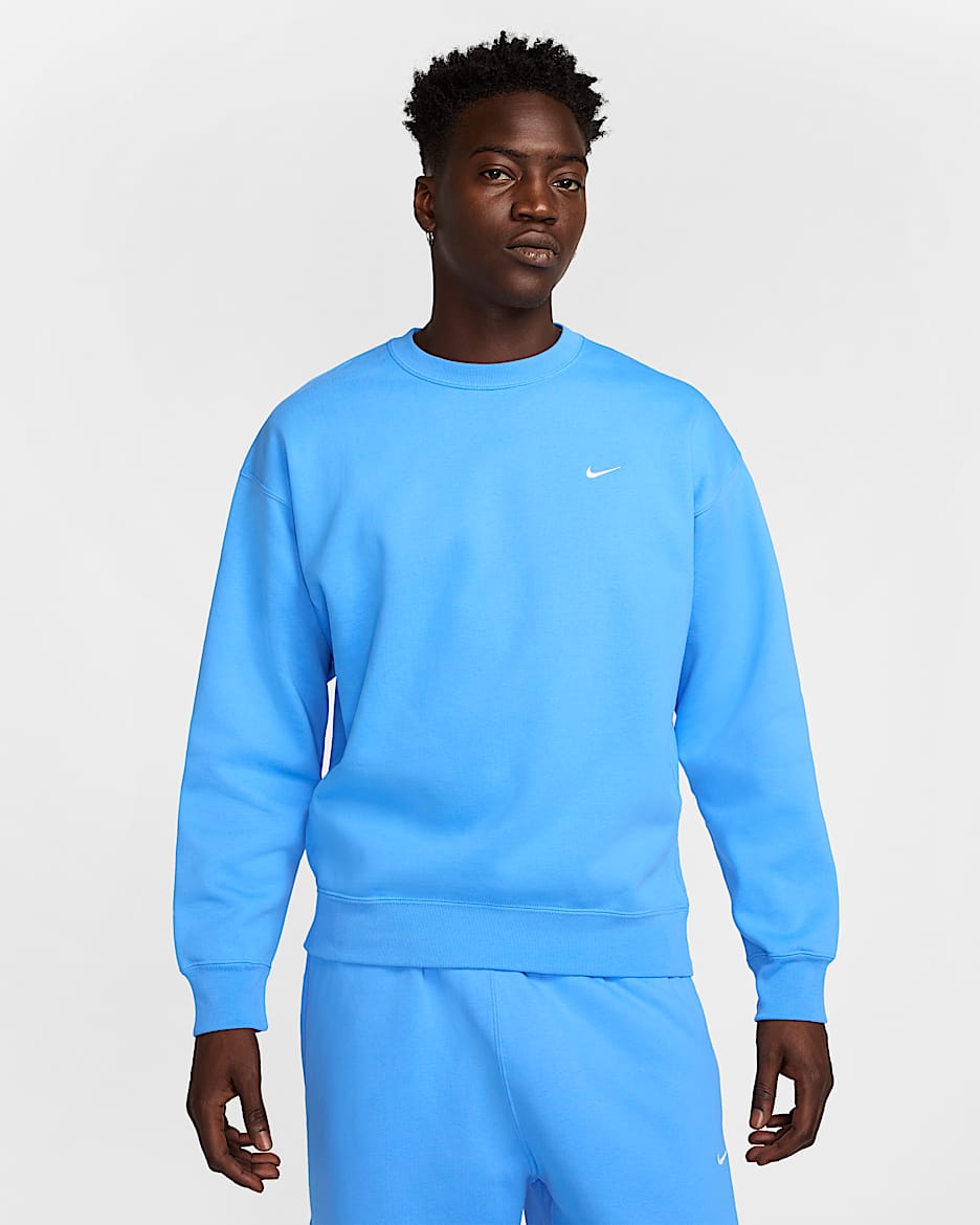 Haut en tissu Fleece Nike Solo Swoosh pour Homme - University Blue/Blanc