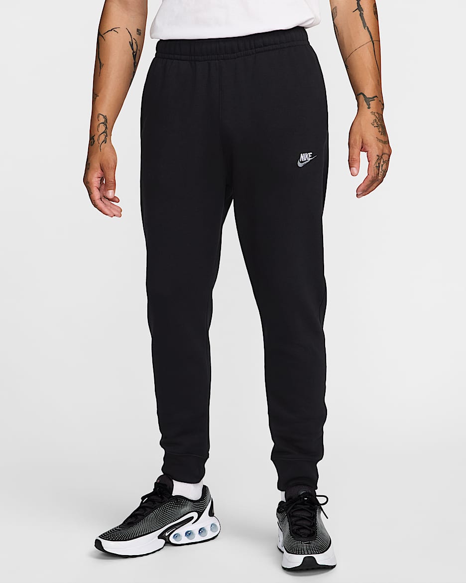 Nike Sportswear Club Men's Fleece Joggers - Black/Cool Grey/White
