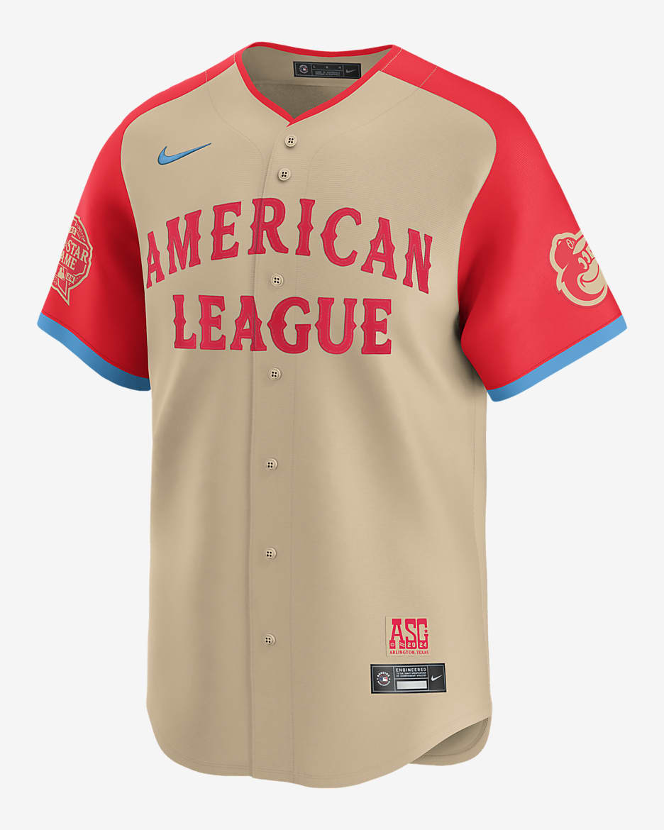 Jersey Nike Dri-FIT ADV de la MLB Limited para hombre Adley Rutschman American League 2024 All-Star Game - Mineral desierto