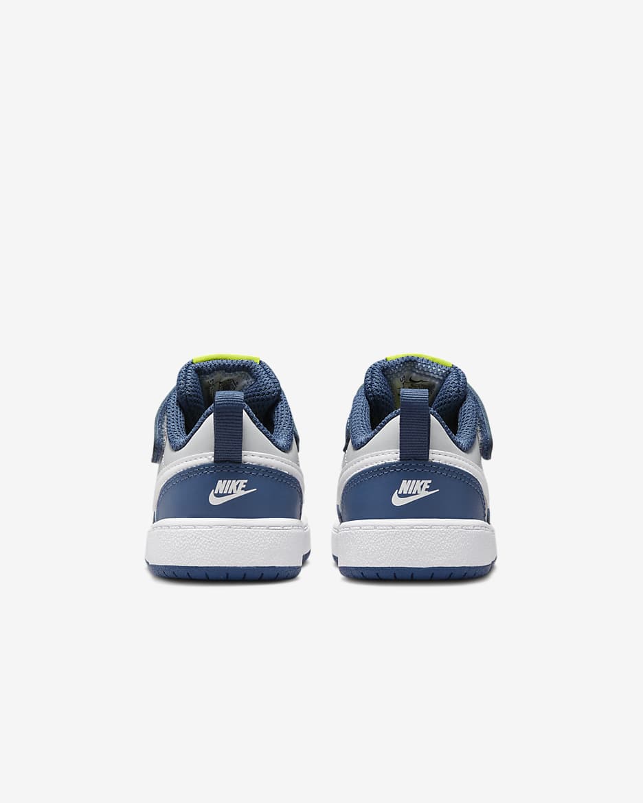 Nike Court Borough Low 2 Baby/Toddler Shoes - Grey Fog/Mystic Navy/Atomic Green/White