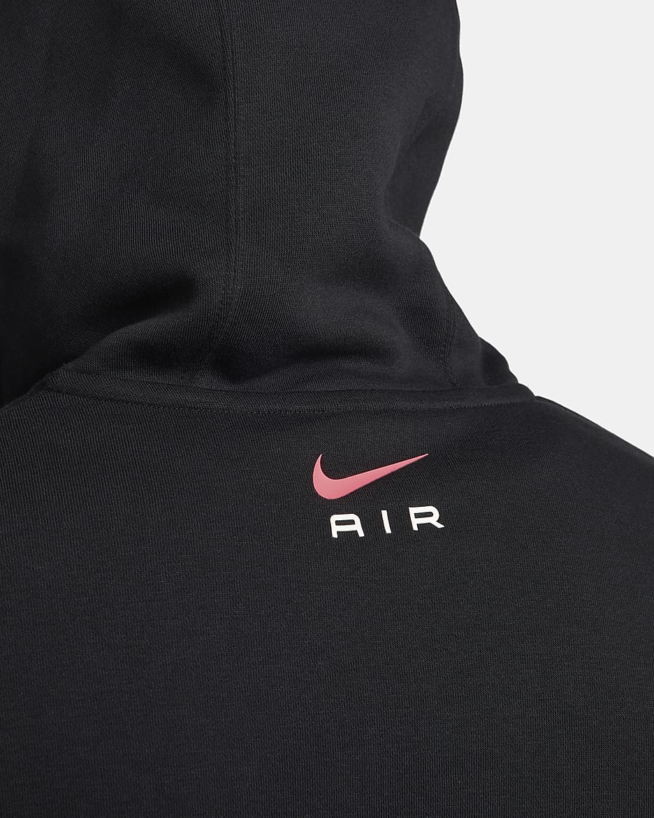 Fleecehuvtröja Nike Air i pullovermodell för män - Svart