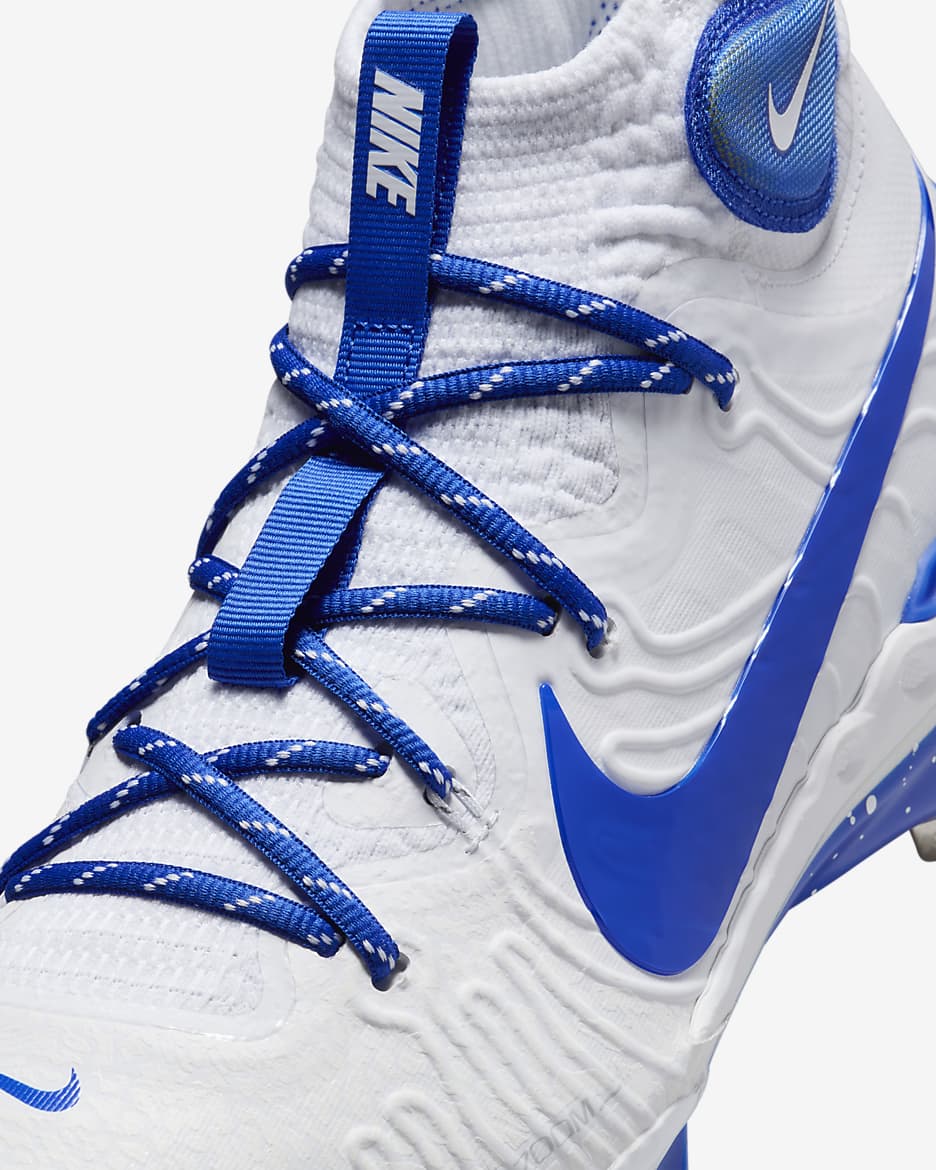 Nike Alpha Huarache NXT Men's Baseball Cleats - White/Pure Platinum/Hyper Royal