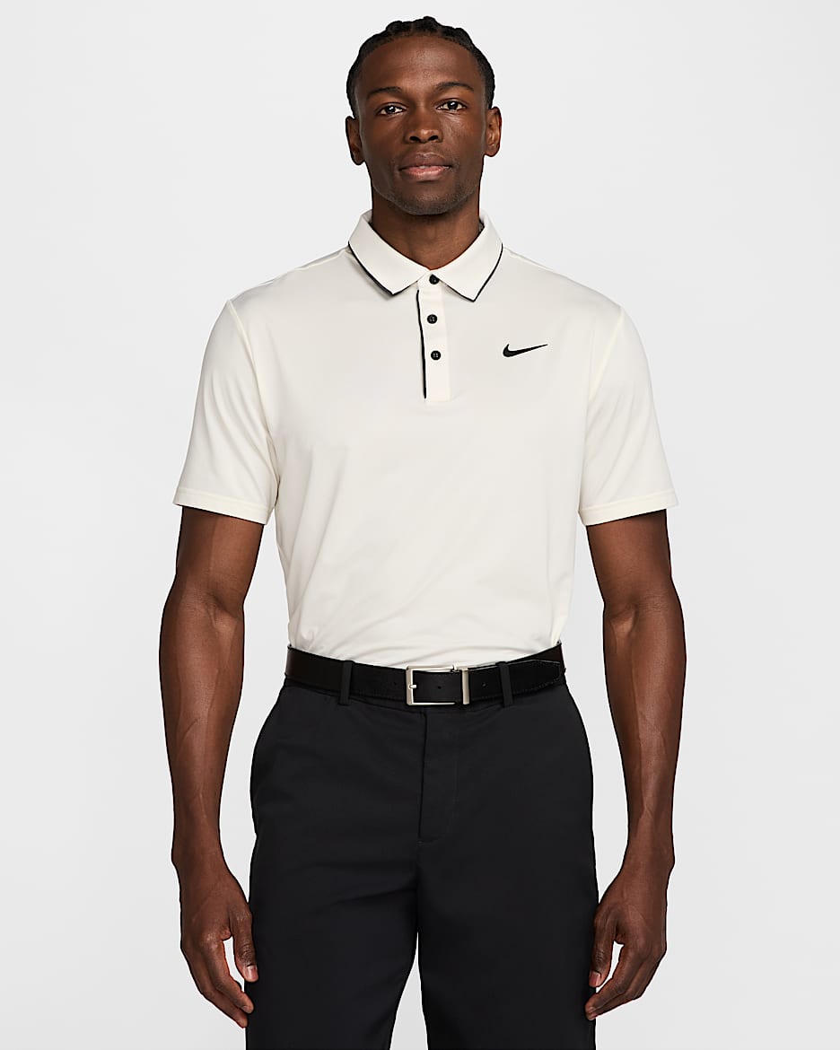 Nike Tour Men's Dri-FIT Golf Polo - Pale Ivory/Black