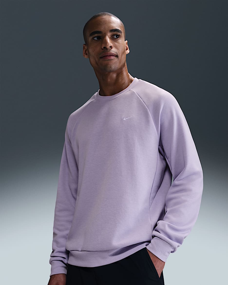 Nike Primary Fleece Men's Dri-FIT UV Performance Crew - Hydrangeas/Heather/Hydrangeas