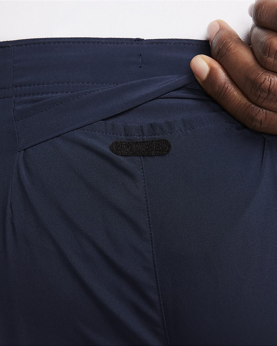 Nike Challenger Dri-FIT hardloopshorts met binnenbroek voor heren (13 cm) - Obsidian/Obsidian/Zwart