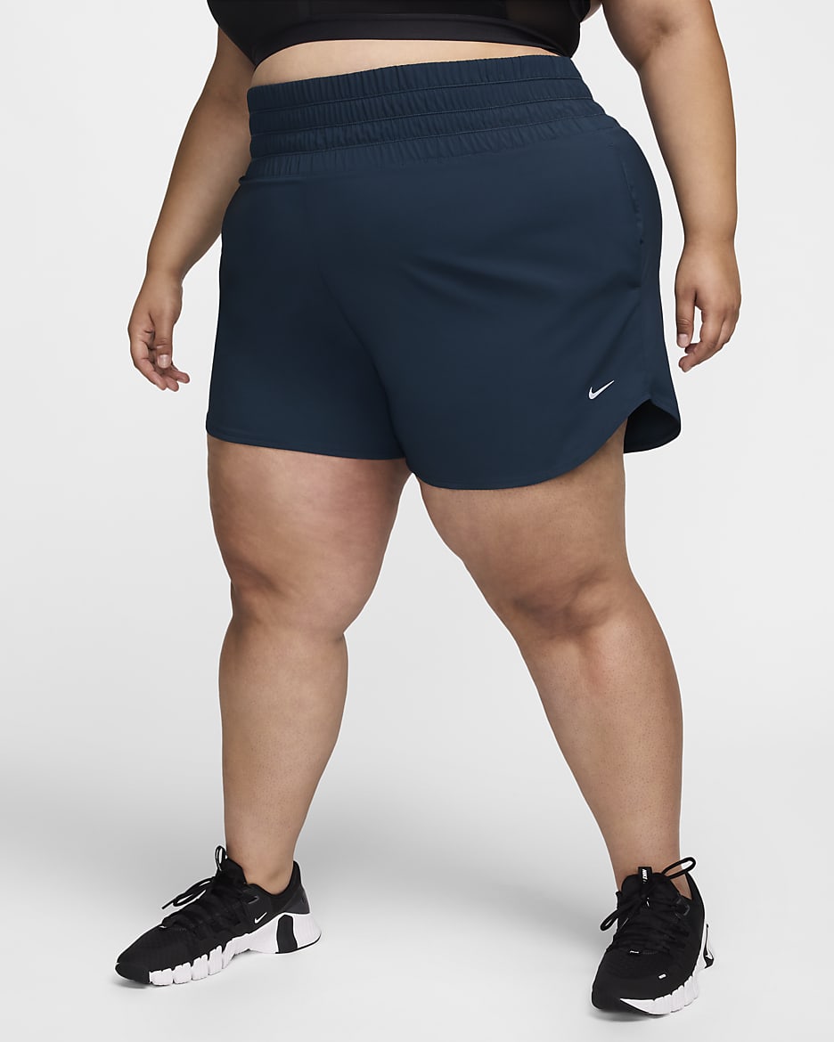 Nike Dri-FIT One Women's Ultra High-Waisted 3" Brief-Lined Shorts (Plus Size) - Armory Navy