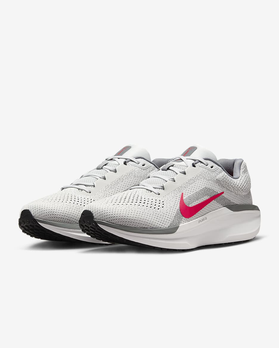 Nike Winflo 11 男款路跑鞋 - Photon Dust/Smoke Grey/Light Smoke Grey/Fire Red