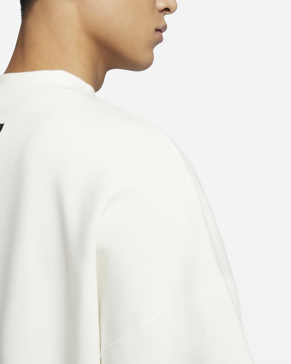 Nike Sportswear Tech Fleece Reimagined Men's Oversized Short-Sleeve Top - Sail