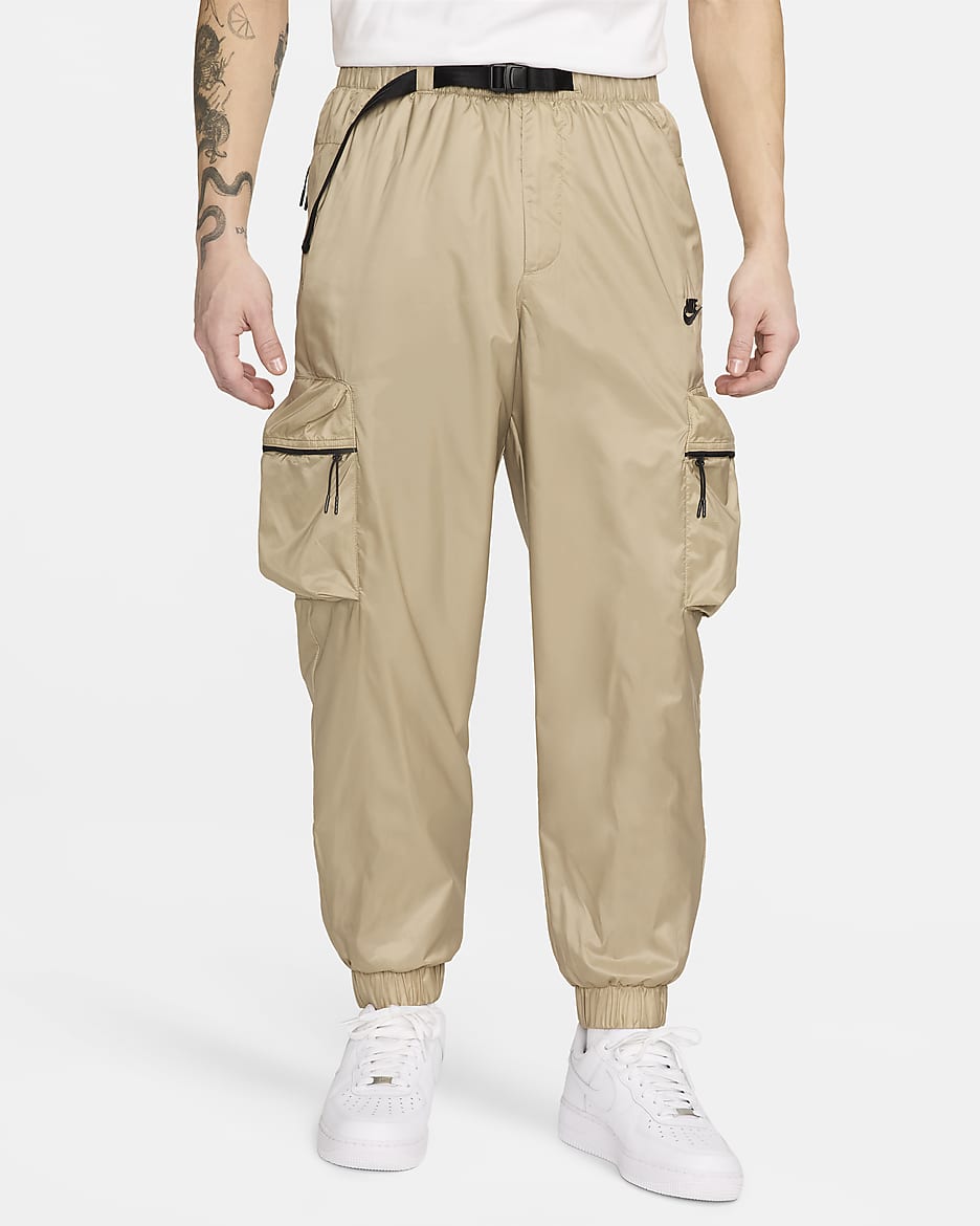 Nike Tech Men's Lined Woven Pants - Khaki/Black