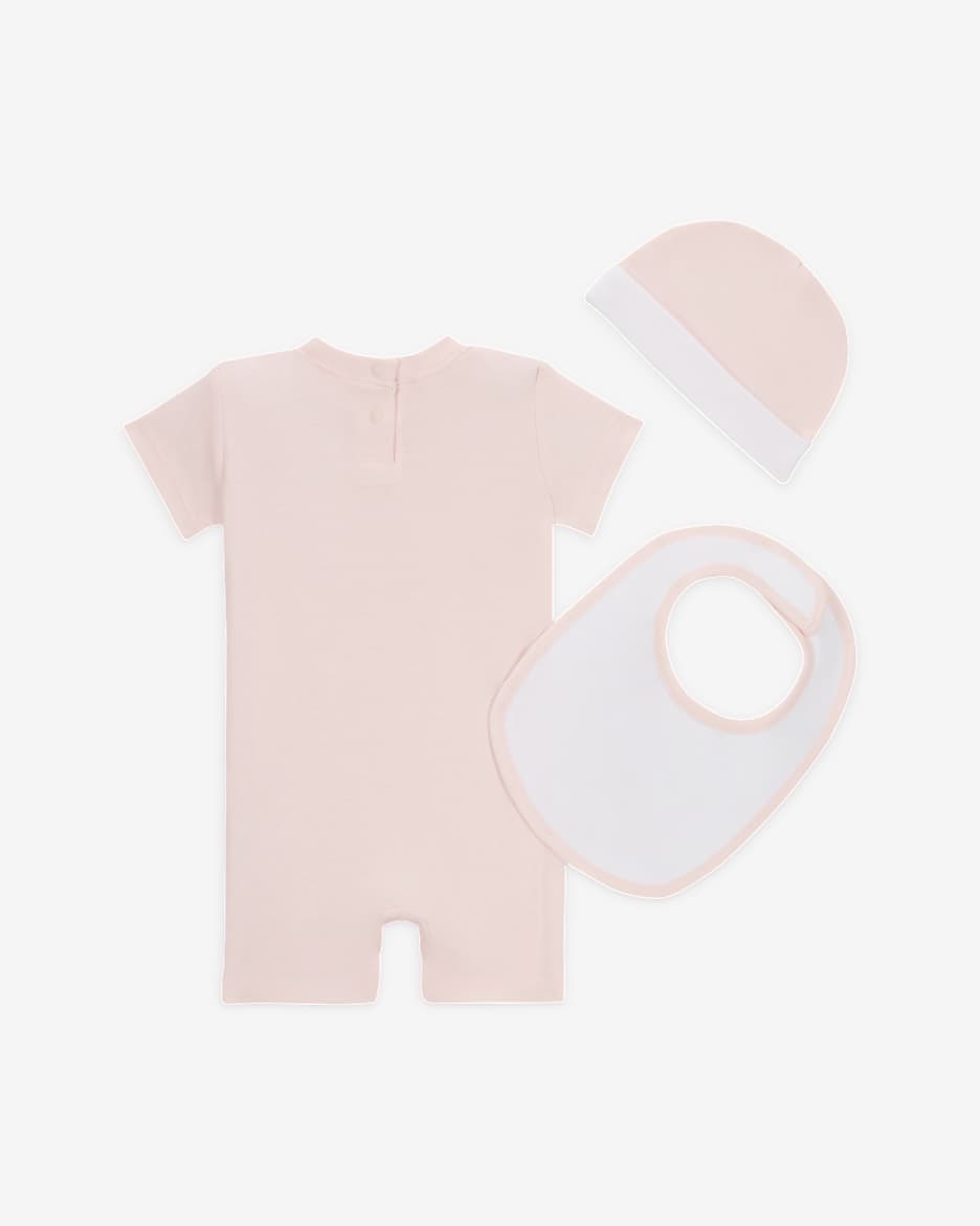 Jordan Jumpman driedelige romperset voor baby's - Pink Wash