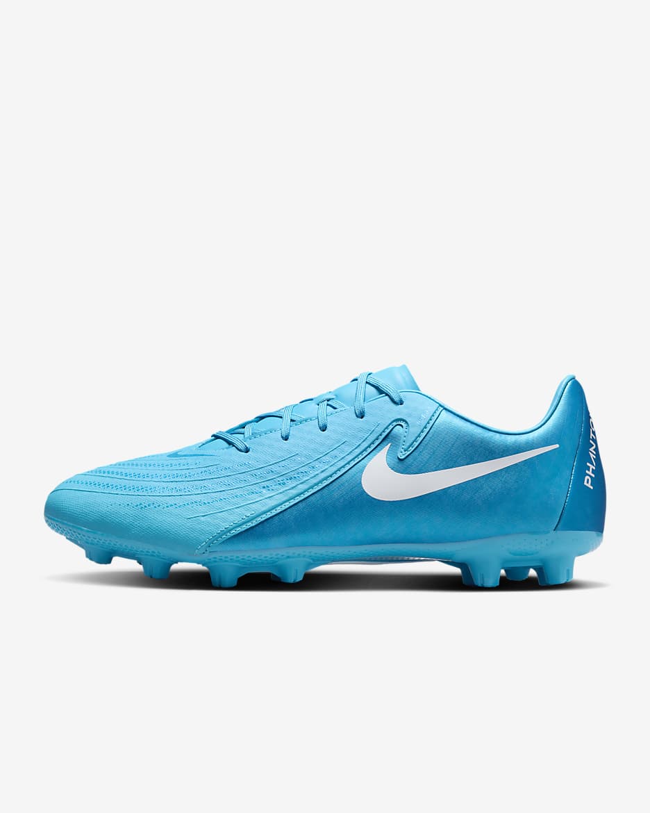 Nike Phantom GX 2 Academy HG Low-Top Soccer Cleats - Blue Fury/White