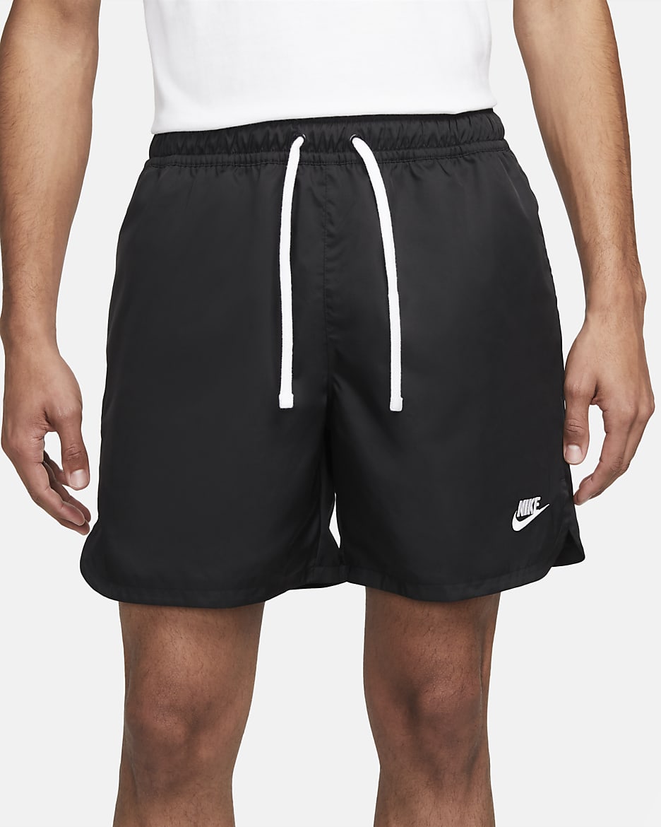 Nike Sportswear Sport Essentials Men's Woven Lined Flow Shorts - Black/White