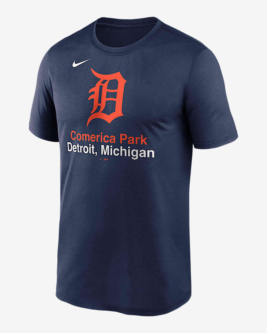 Playera Nike Dri-FIT de la MLB para hombre Detroit Tigers Stadium Legend - Azul marino