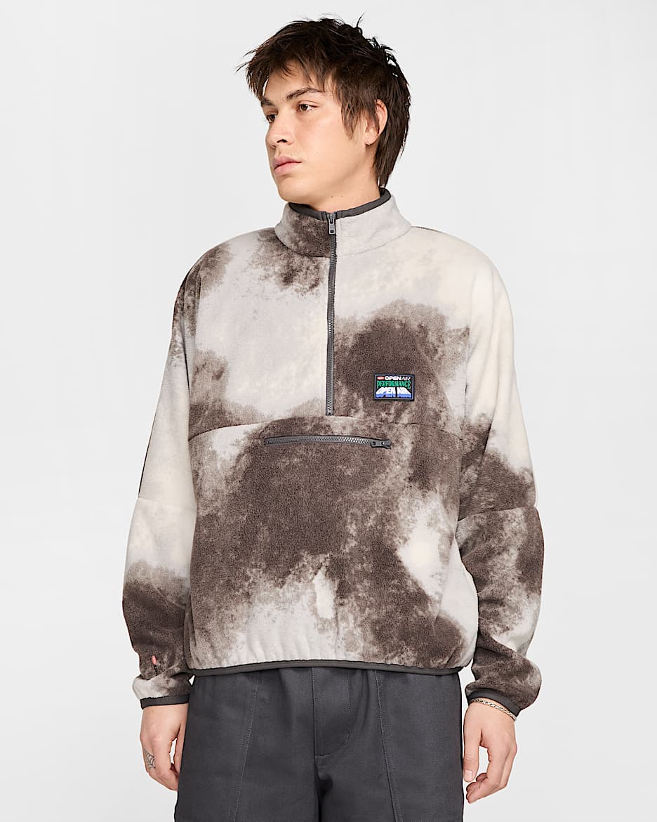 Sudadera de medio cierre de manga larga para hombre Nike Club - Ceniza medio/Fantasma