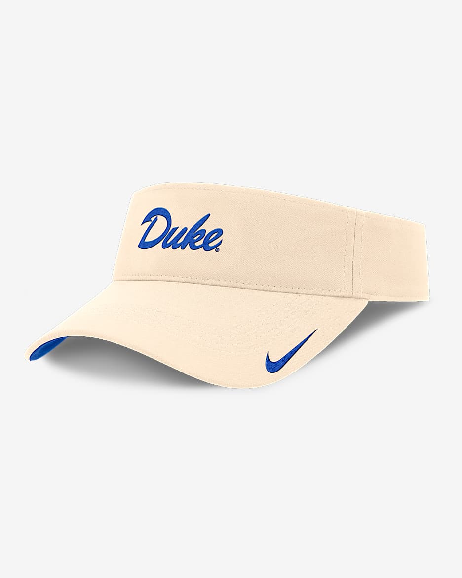 Duke Blue Devils Primetime Ace Men's Nike Dri-FIT College Adjustable Visor - Natural