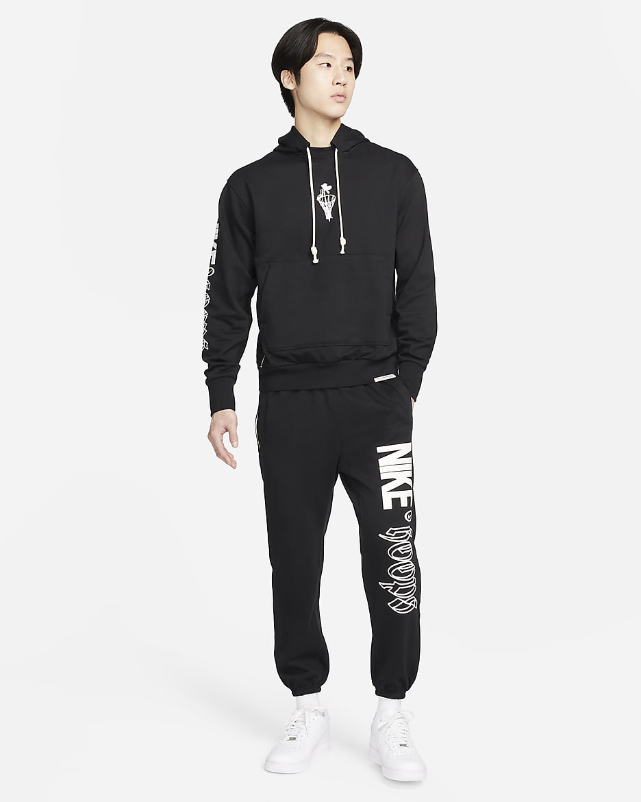 Nike Standard Issue Men's Dri-FIT Pullover Hoodie - Black/Sail