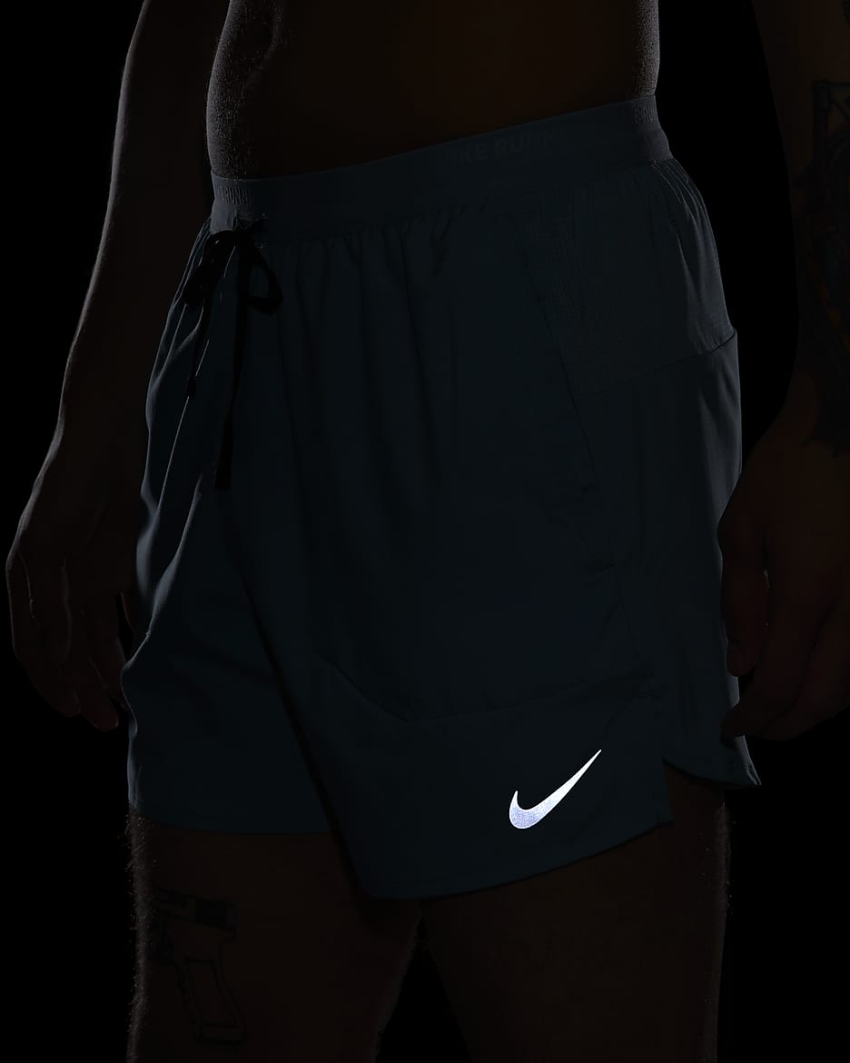 Nike Stride Dri-FIT-Laufshorts mit Futter für Herren (ca. 12,5 cm) - Denim Turquoise/Schwarz