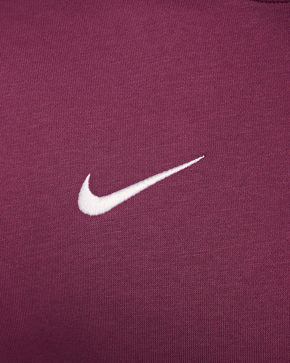 İngiltere Club Nike Erkek Kapüşonlu Futbol Sweatshirt'ü - Rosewood/Beyaz