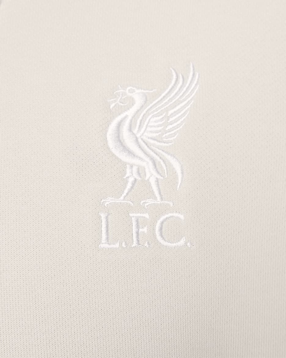 Liverpool FC Standard Issue Parte de arriba de cremallera de 1/4 Nike Dri-FIT de fútbol Nike- Hombre - Light Orewood Brown/Blanco