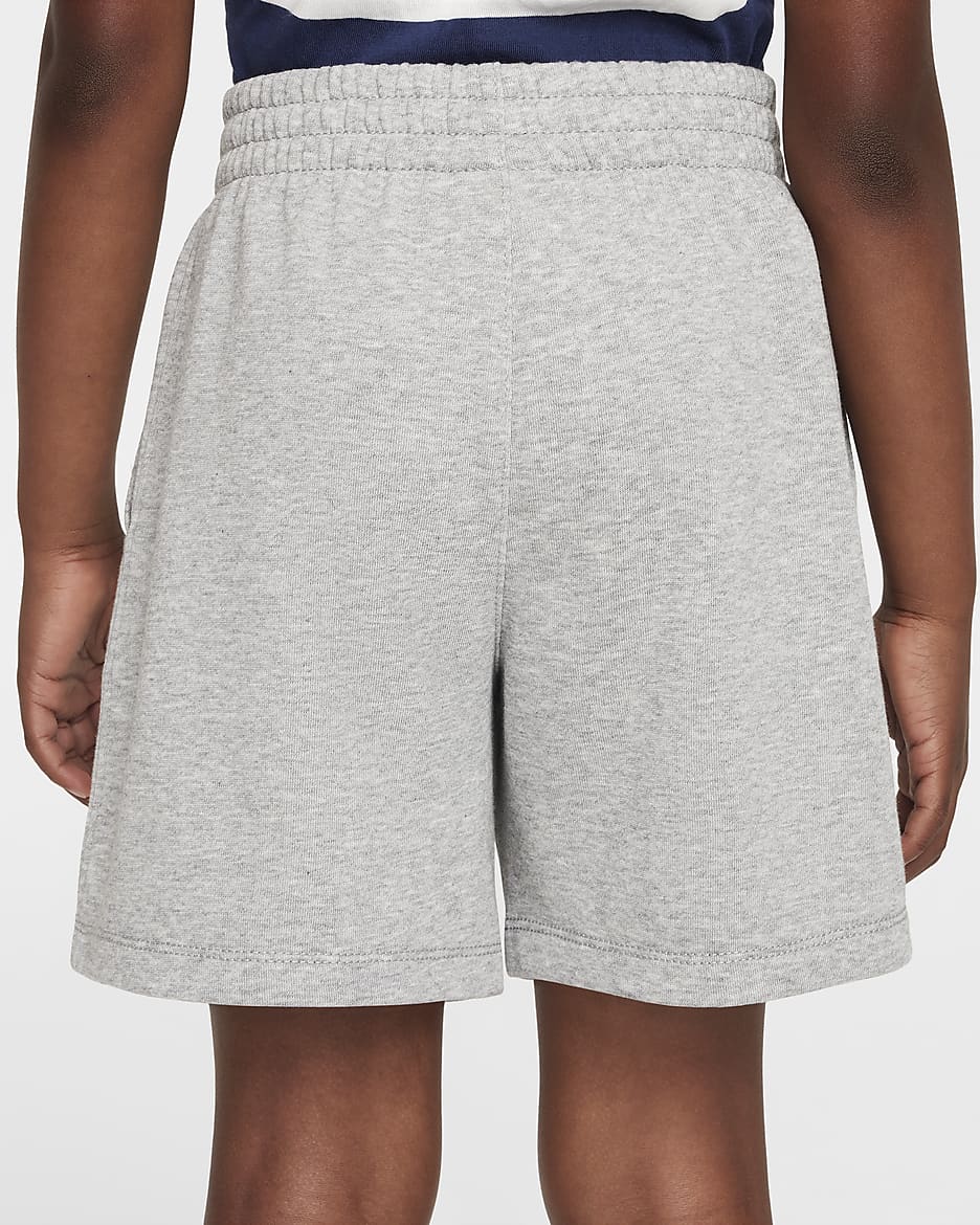 Shorts de French Terry con aplique para niños talla pequeña Nike Sportswear Club - Gris oscuro jaspeado