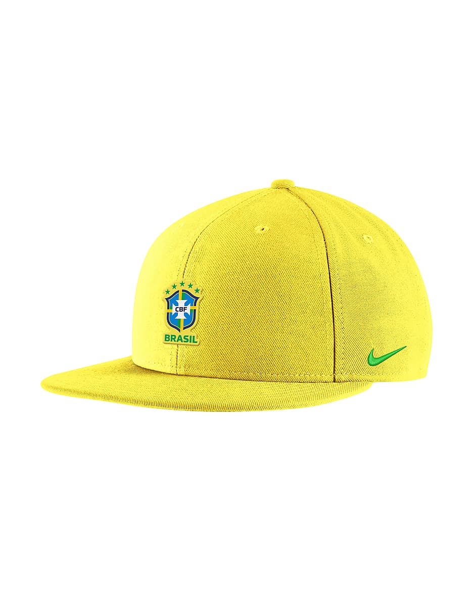 Gorra con cierre de broche a presión para niños talla grande Brasil Pro - Amarillo