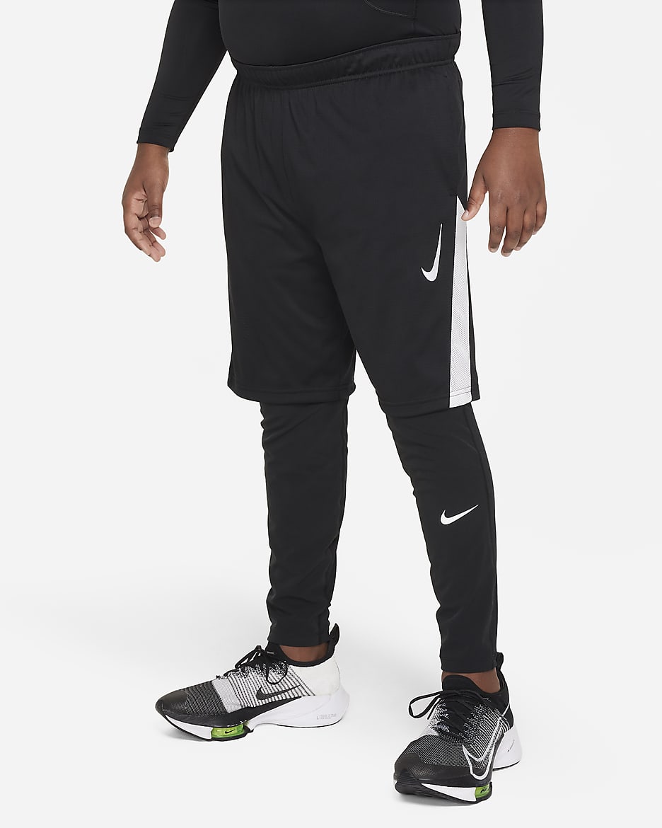Nike Pro Big Kids' (Boys') Tights (Extended Size) - Black/Black/White