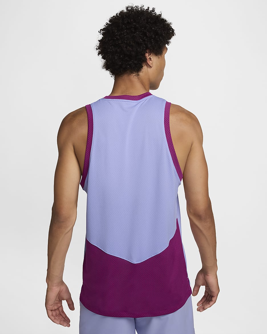 NikeCourt Slam Men's Dri-FIT Tennis Tank - Purple Pulse/Hot Fuchsia/Black