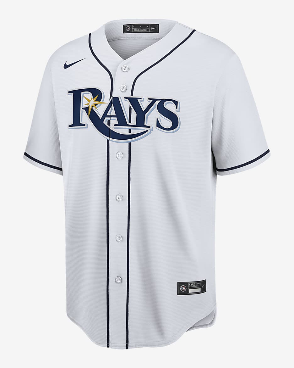 Jersey de béisbol Replica para hombre MLB Tampa Bay Rays (Kevin Kiermaier) - Blanco