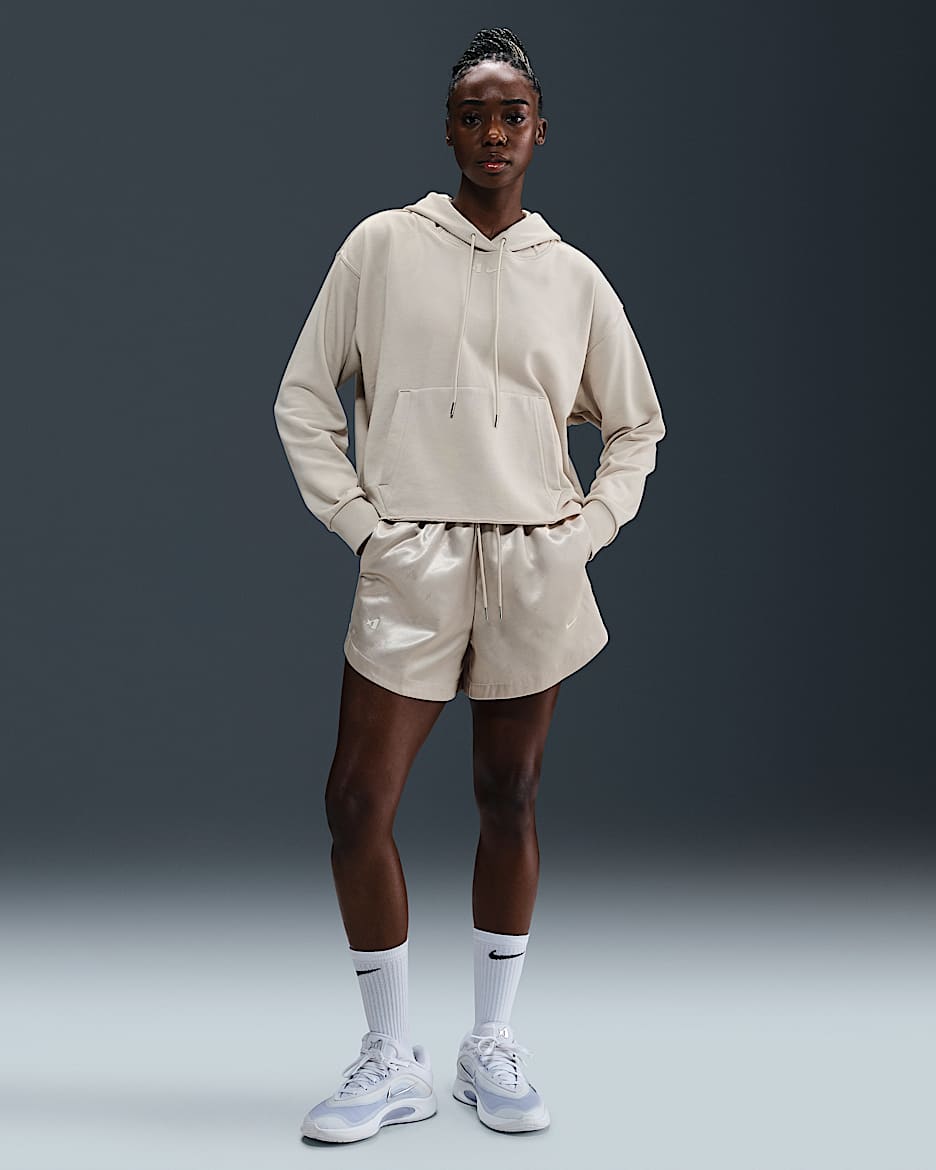Shorts de básquetbol para mujer A'ja Wilson - Arena desierto/Perla suave