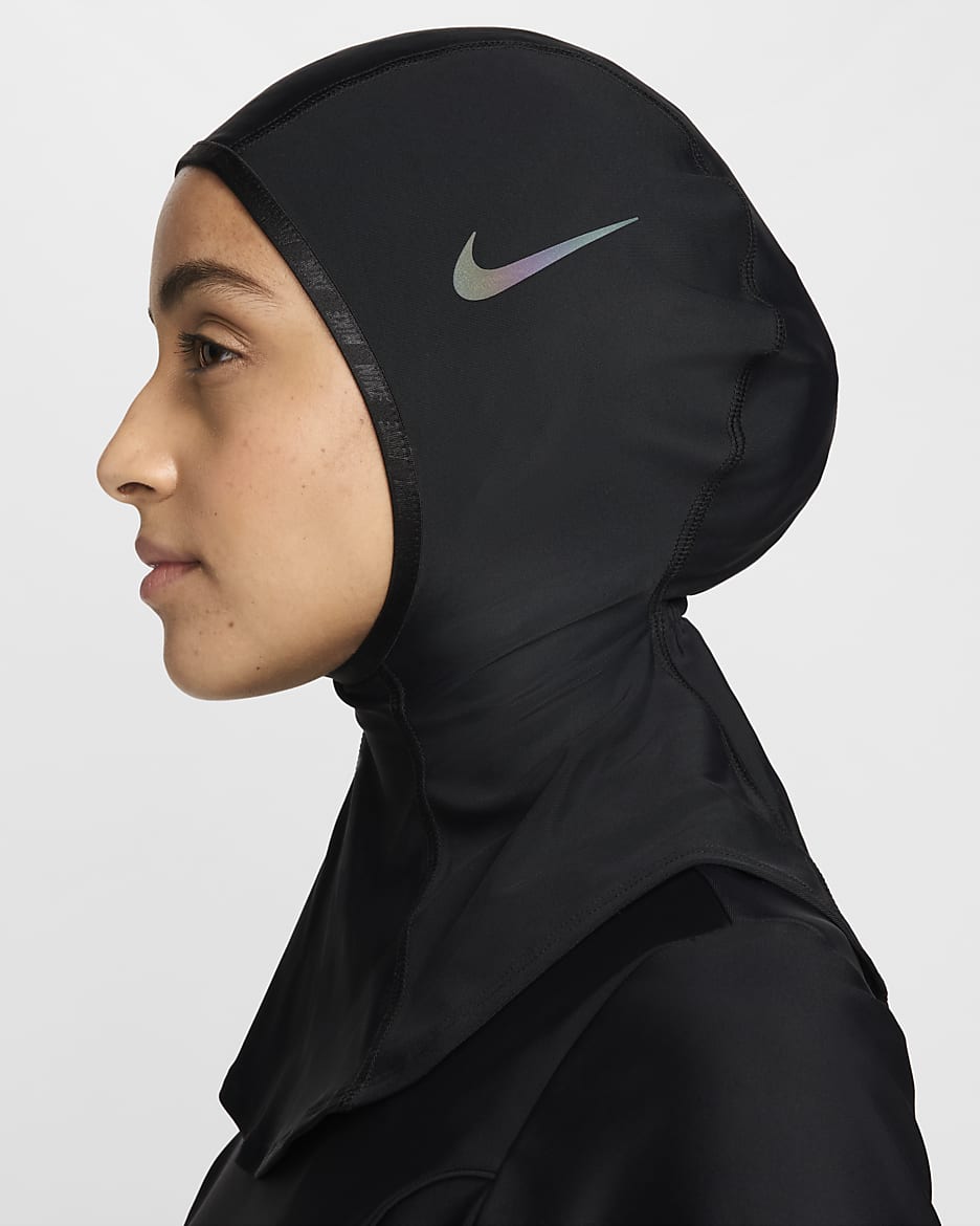 Hijab Nike Swim Victory para mulher - Preto/Preto