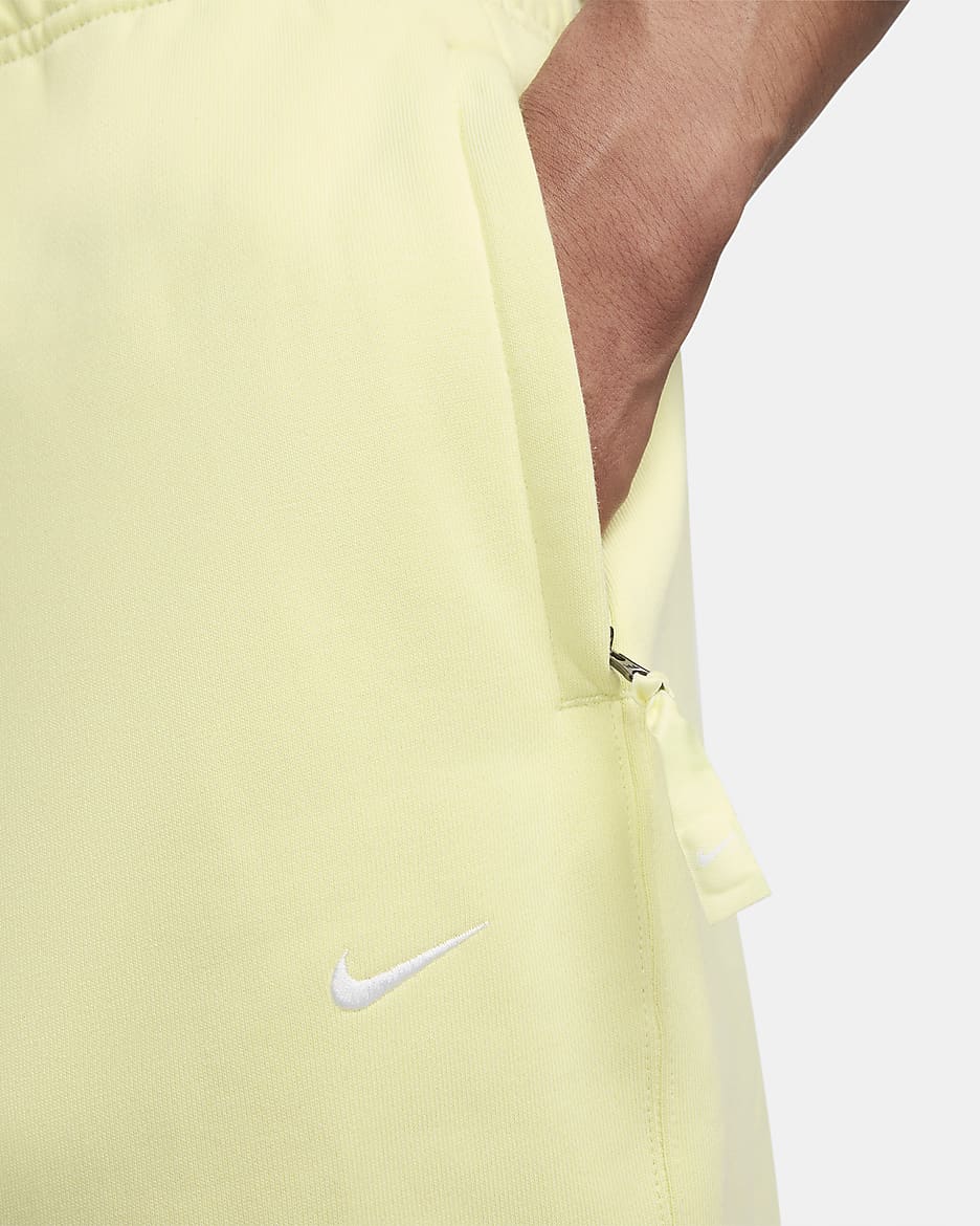 Pants de tejido Fleece para hombre Nike Solo Swoosh - Verde luminoso/Blanco