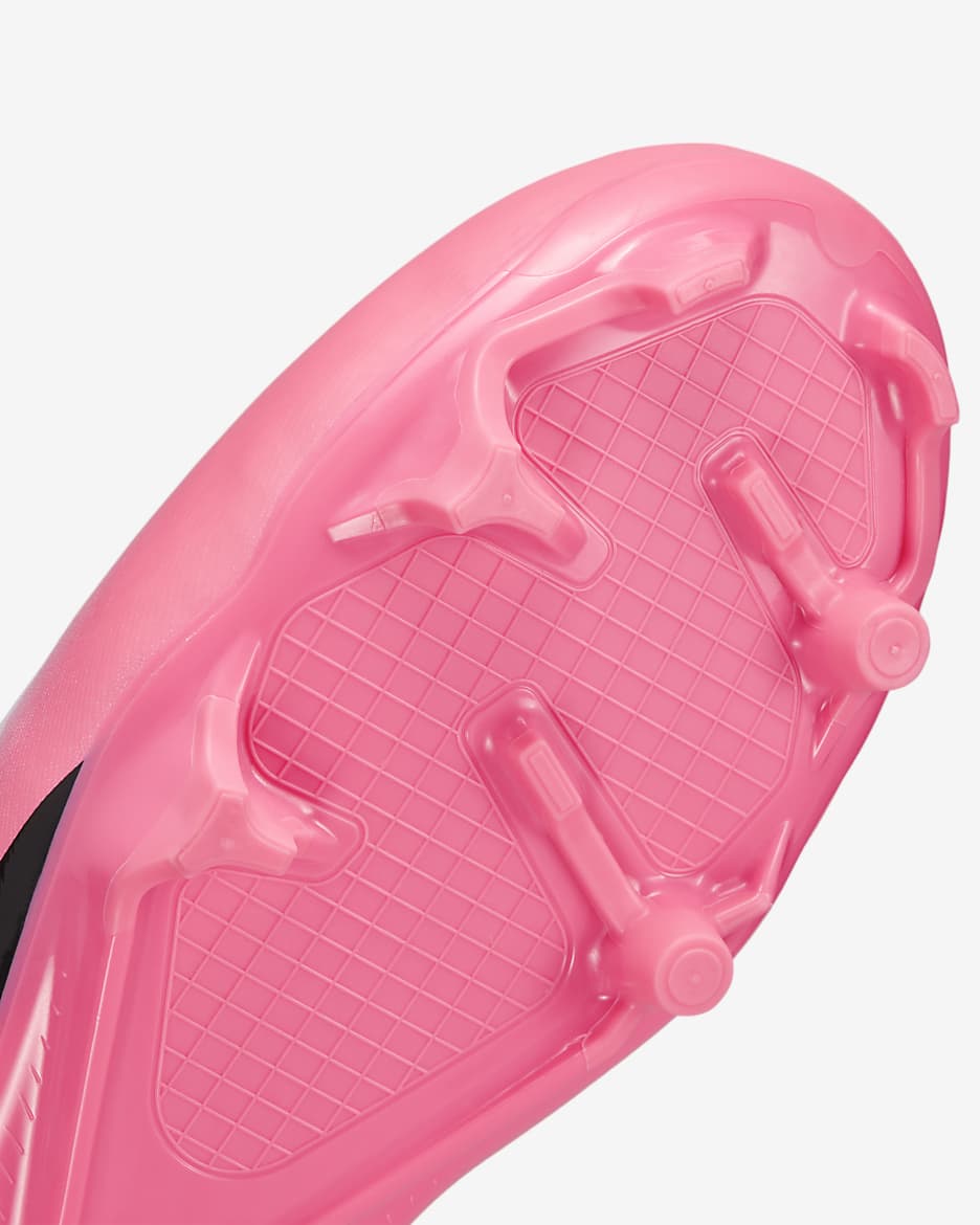 Nike Jr. Mercurial Vapor 15 Academy 小/大童 MG 低筒足球釘鞋 - Pink Foam/黑色