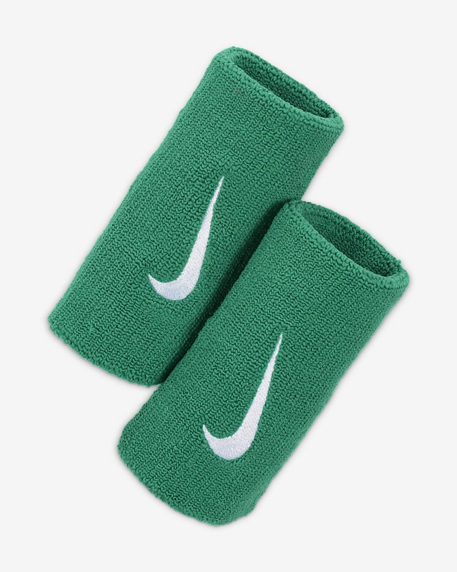 NikeCourt Premier Doublewide Tennis Wristbands - Malachite/White