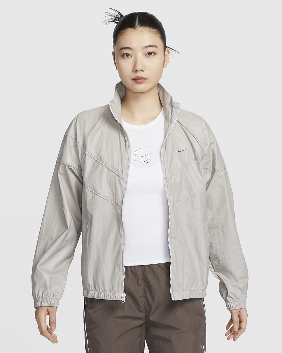 Nike Windrunner Women's Loose Woven Jacket - Light Iron Ore/Flat Pewter