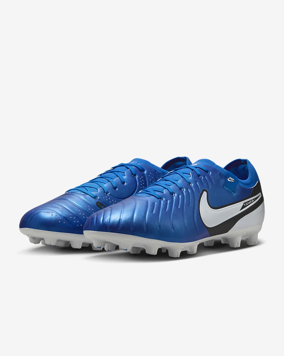 Nike Tiempo Legend 10 Pro Hard-Ground Low-Top Soccer Cleats - Soar/White