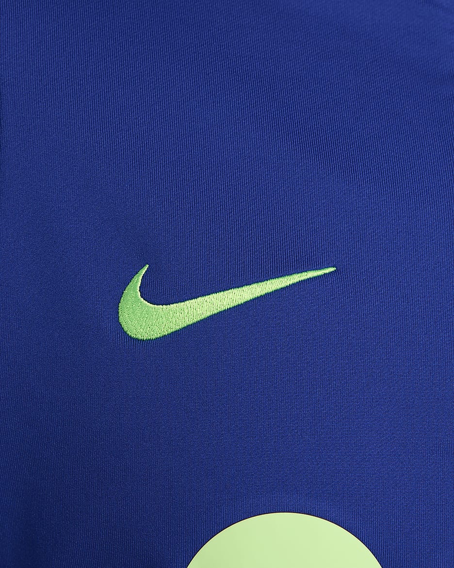 F.C. Barcelona Strike Third Women's Nike Dri-FIT Football Drill Top - Old Royal/Old Royal/Anthracite/Lime Blast